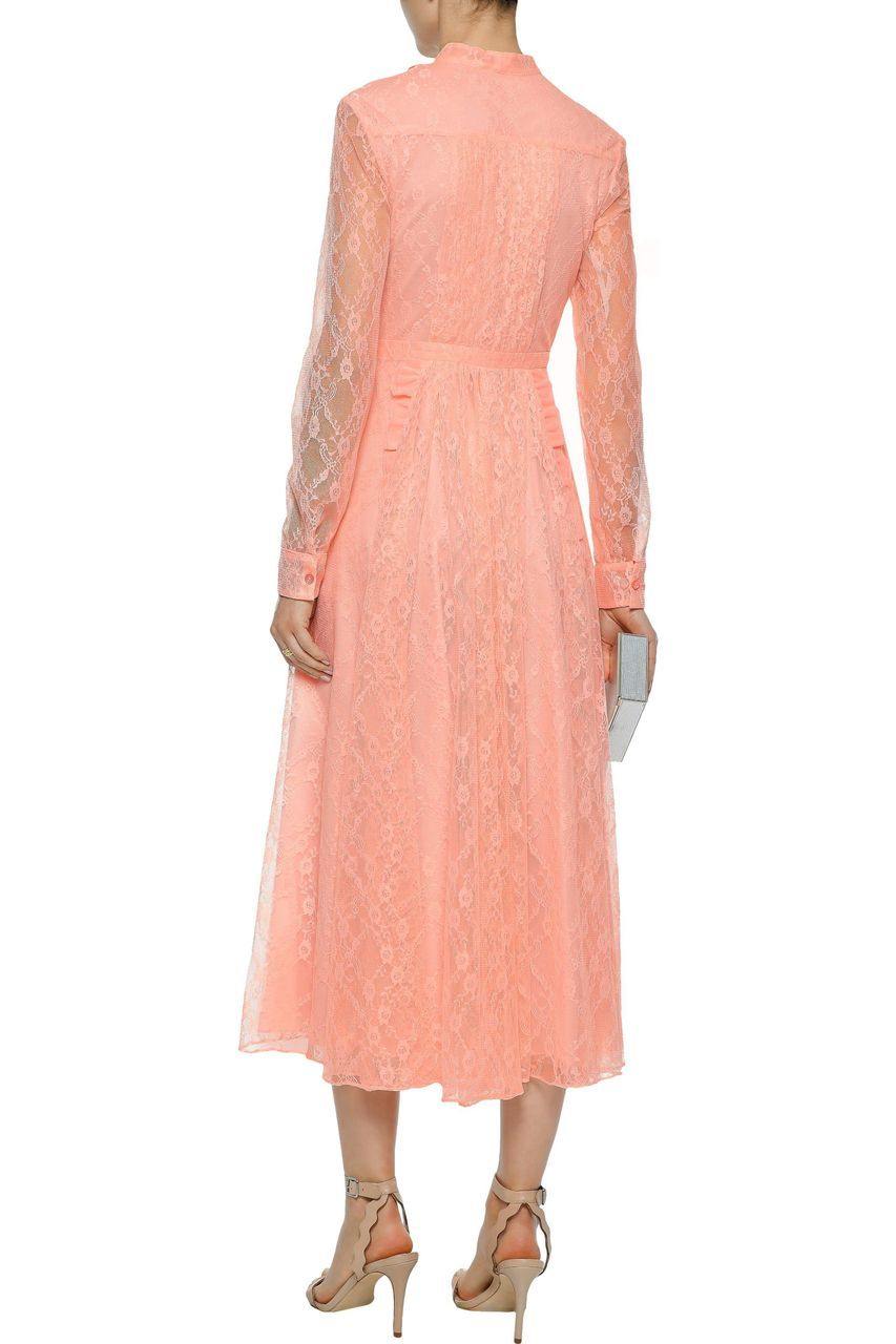 Mikael Aghal Lace Midi Dress